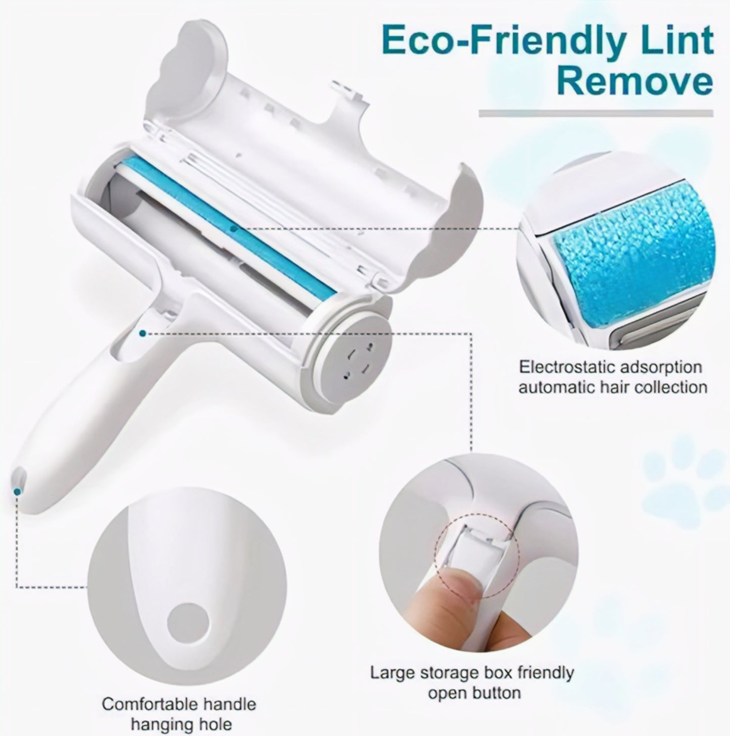 Portable Pet Hair Remover Roller for Dogs & Cats